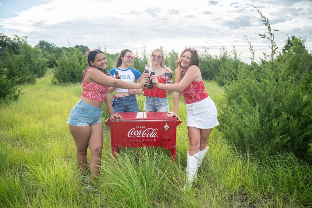 Fourth of July themed photoshoot high school seniors Wichita KS